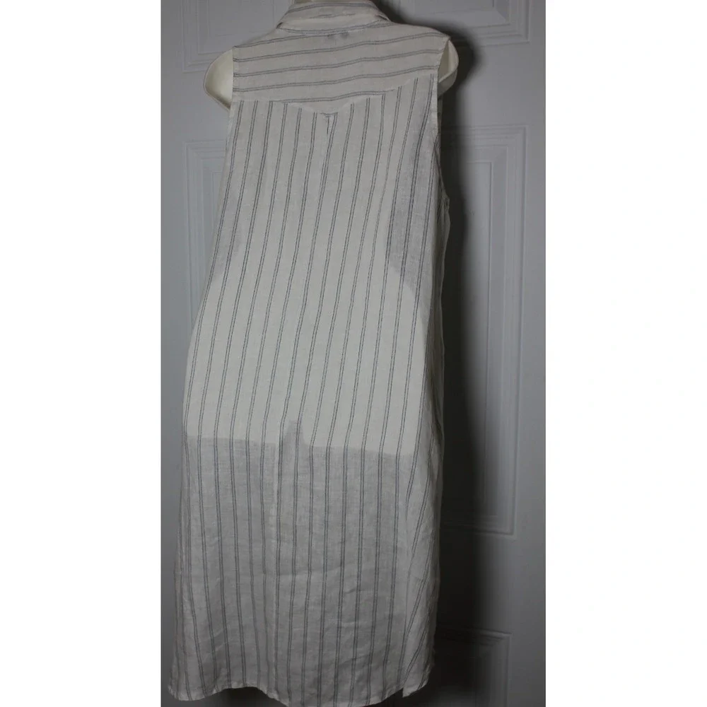 Rosemarie Italy Linen Shirt Dress Relaxed Striped Sardinia Effortless Size Small - Picture 4 of 13
